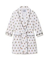 Kid's Brushed Twill Robe in Teddy Tales