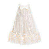 Beige Tansy Petal Cascade Dress