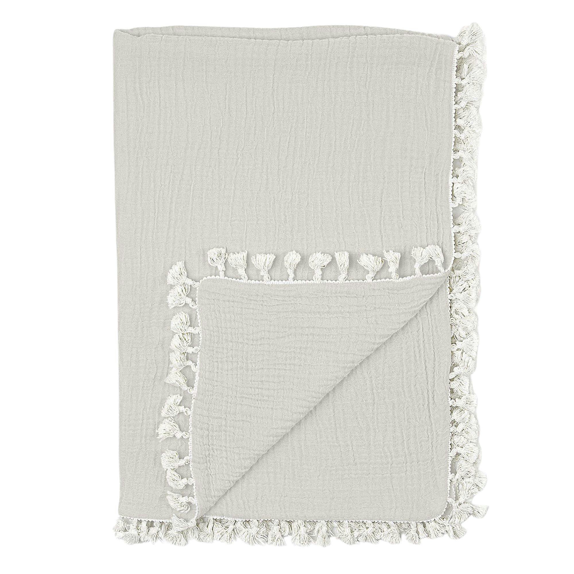 6-Layer Cotton Muslin Baby Blanket (Moonstone Grey)
