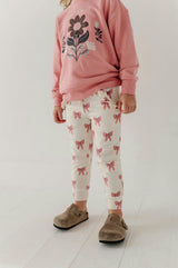 Girls Joggers in Rose Elegance Bows