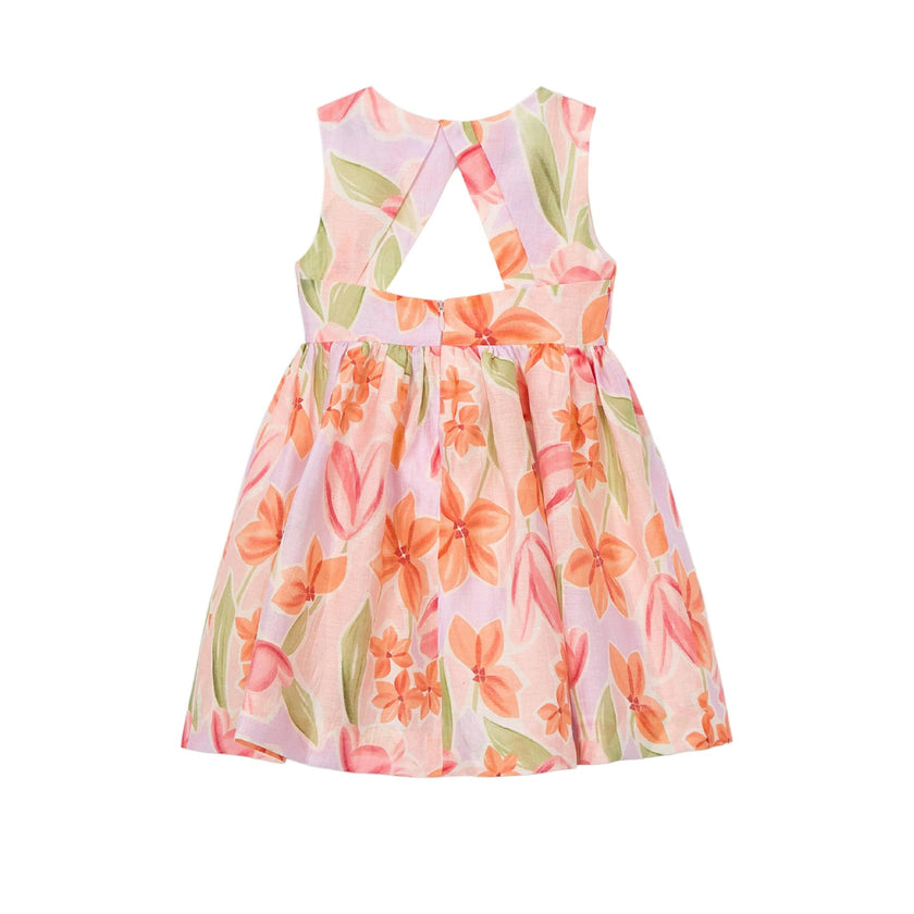 Pink Floral Bow Dress
