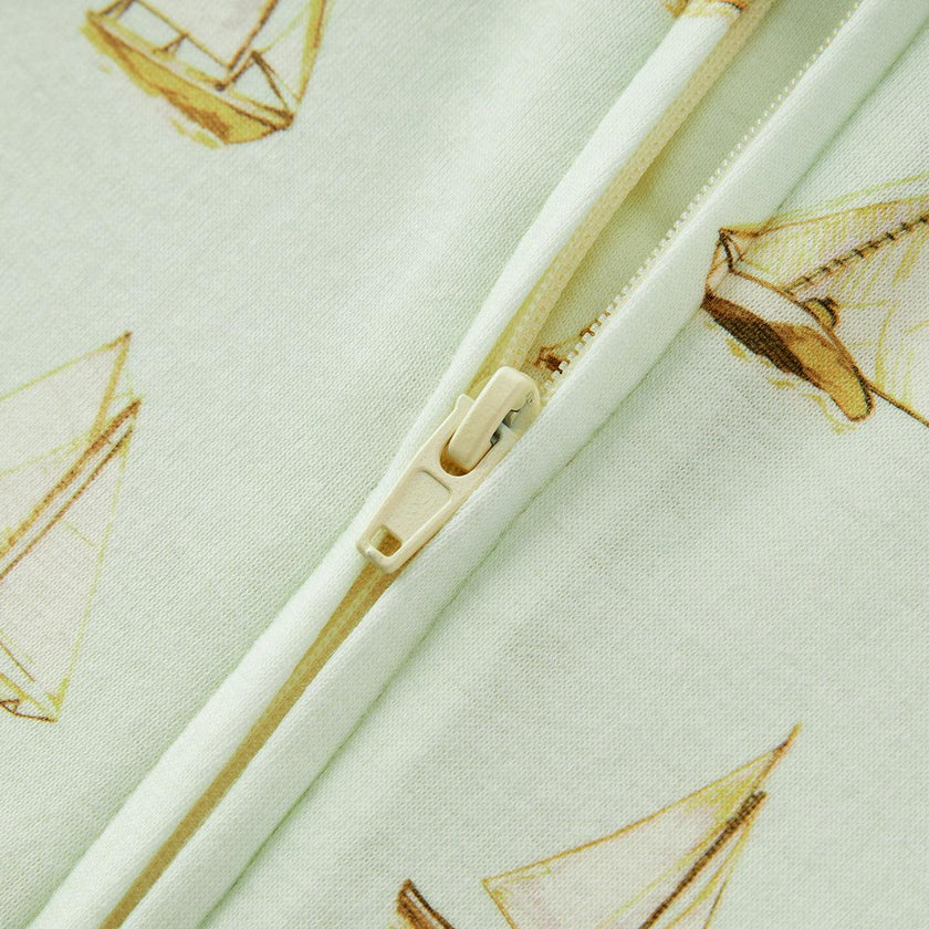 Sailboat Melody Organic Cotton Zipper Pajama