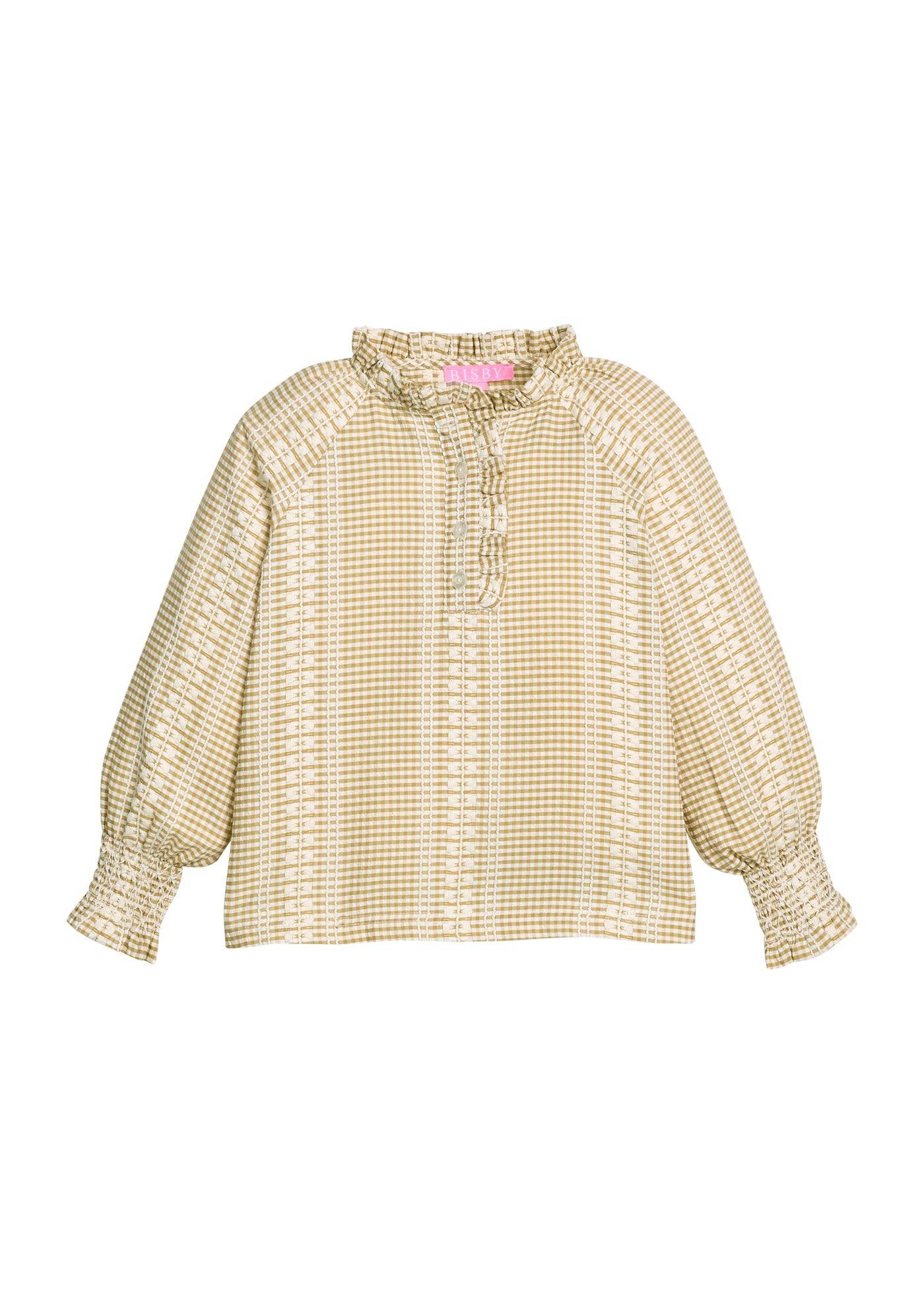 Shannon Top - Geneva Gingham Khaki