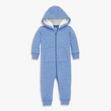 Baby teddy fleece-lined zip romper