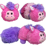 FlipaZoo Magic Tails Pink to White - 2-In-1 Animal Plush w/ Bonus 3" Baby Org