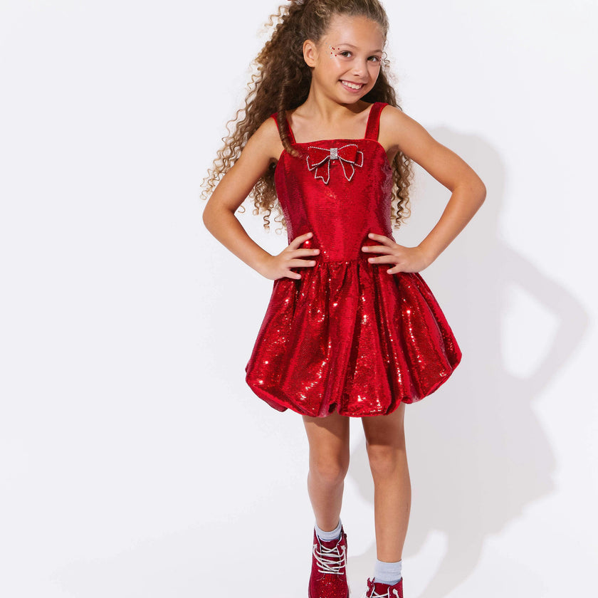 Ruby Sequin Bubble Dress