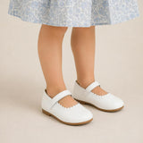 Toddler Aria Ballet Flat | White Leather