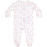 Pink Lone Star Toile Print Crossover Footie