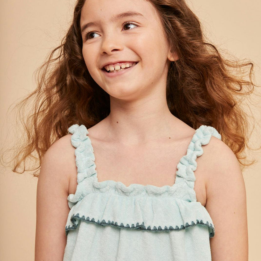 Lagoon Terry Cotton Girl Top