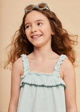 Lagoon Terry Cotton Girl Top