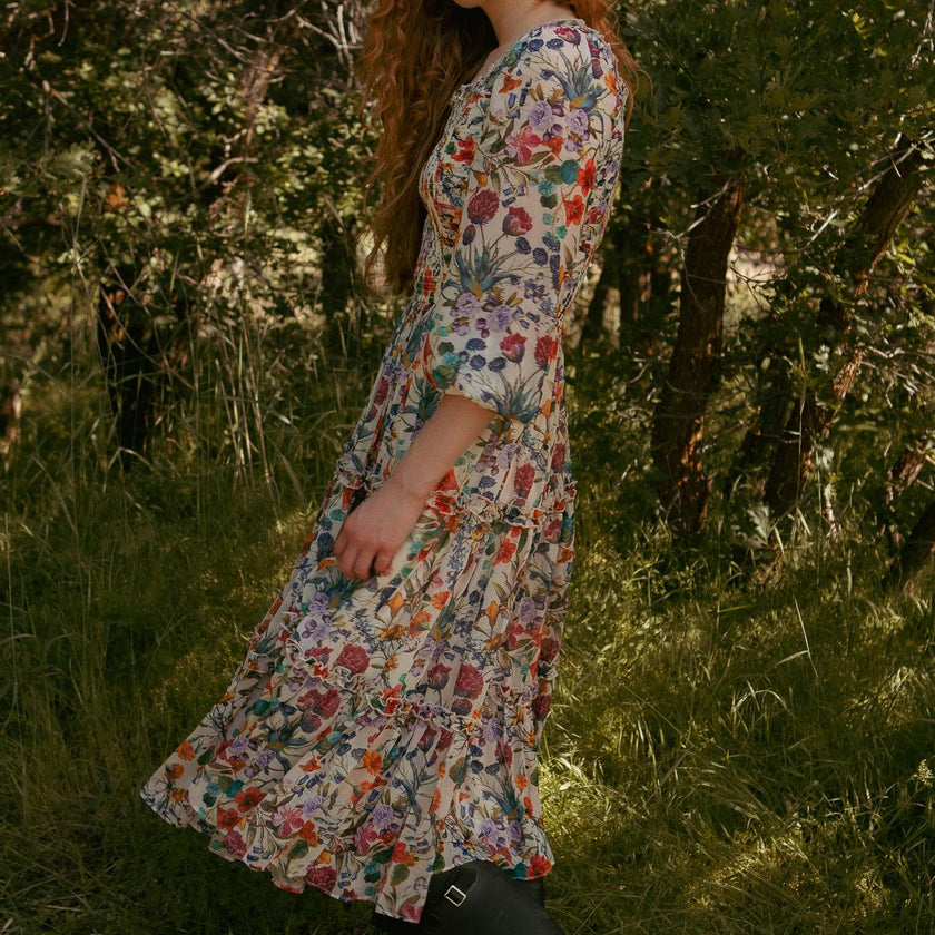 Selena Dress in Watercolor Floral