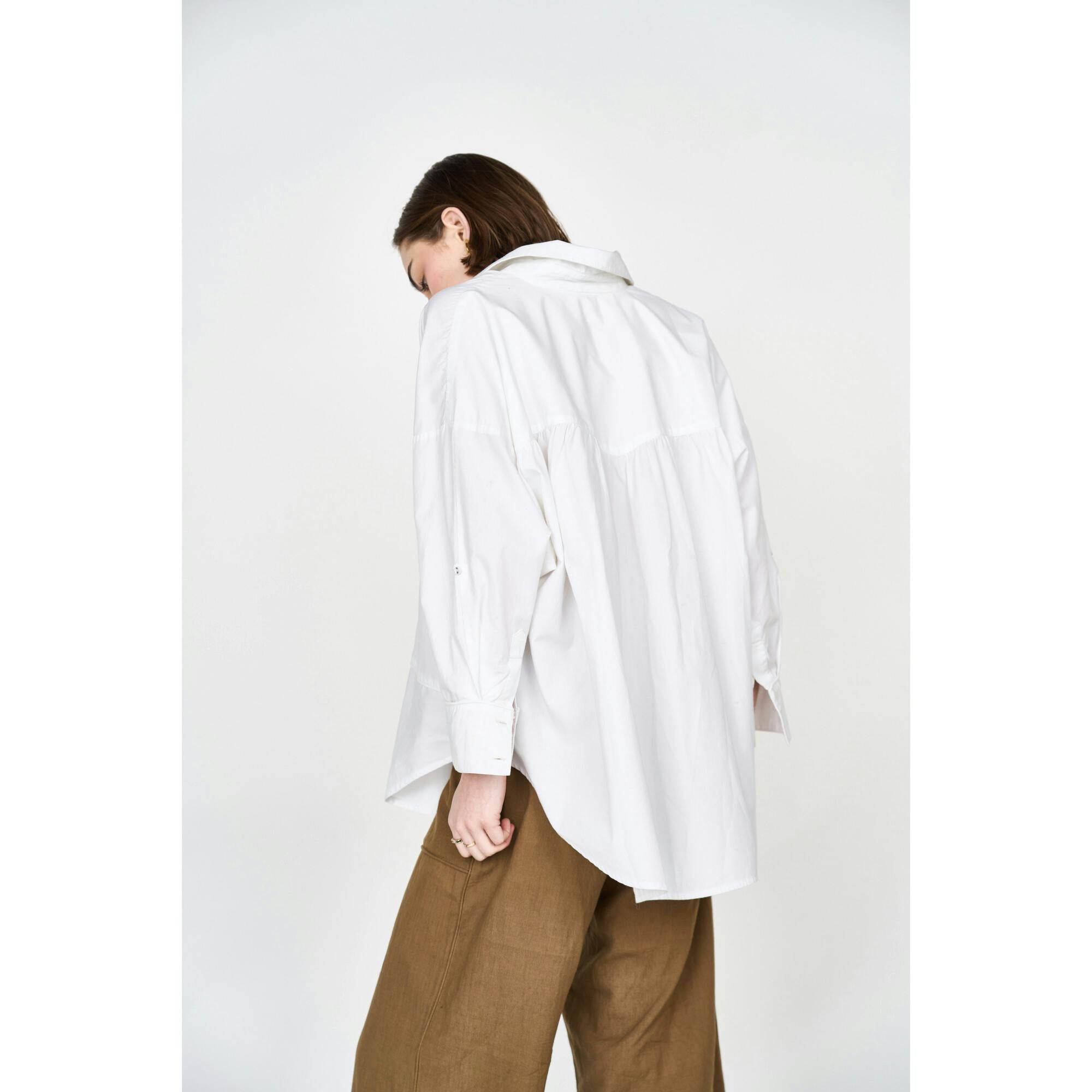 Kyoto Shirt in White Poplin