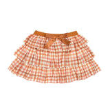 Cinnamon Plaid Tiered Tutu Skirt