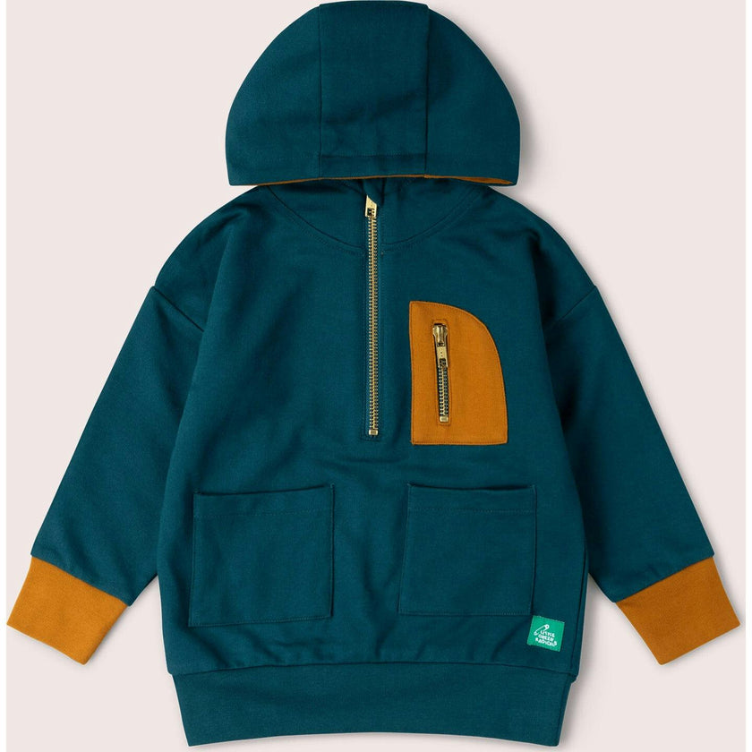 Atlantic Deep Quarter Zip Hoodie, Blue