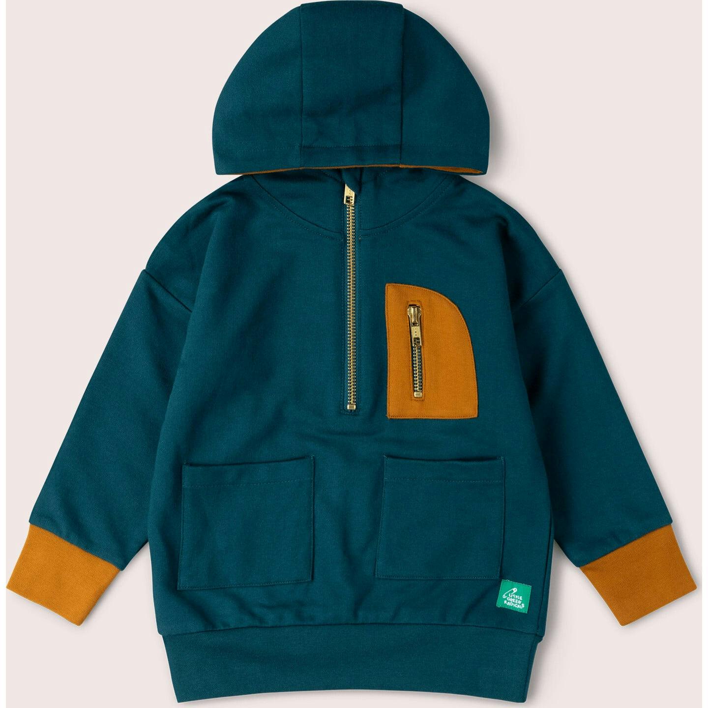 Atlantic Deep Quarter Zip Hoodie, Blue