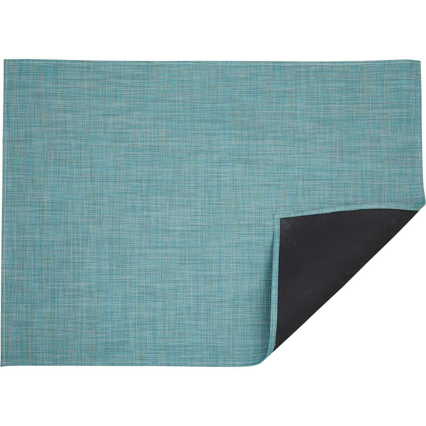 Mini Basketweave Floor Mat, Turquoise