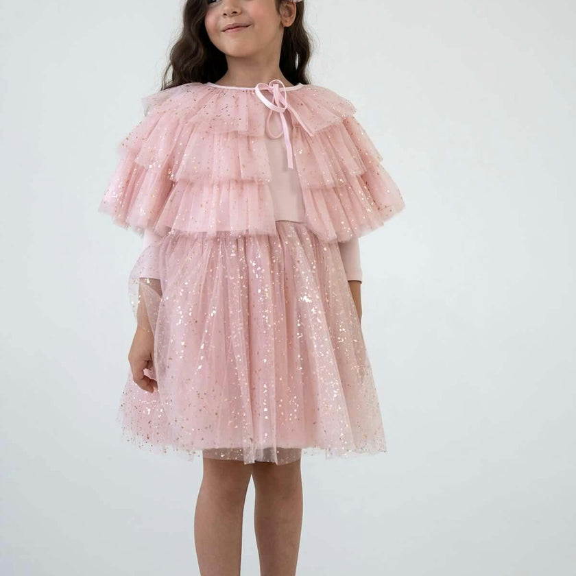 Full Shiny Pink Dress Set