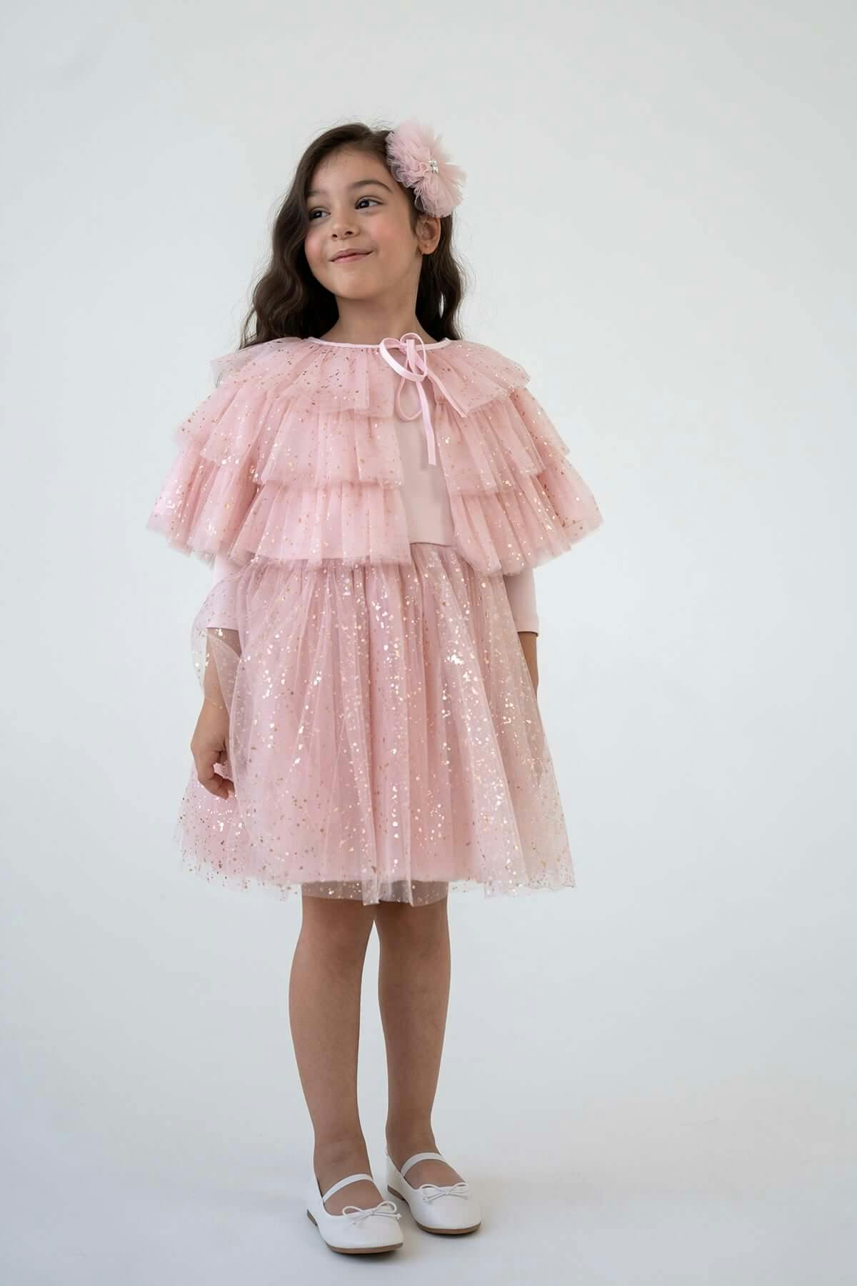 Full Shiny Pink Dress Set