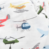Cotton Muslin Pillowcase 2 Pack - Air Show