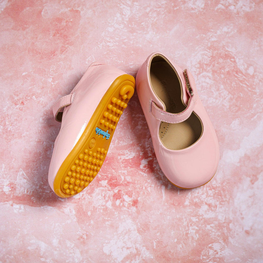 Toddler Bare Mary Jane | Pink Leather