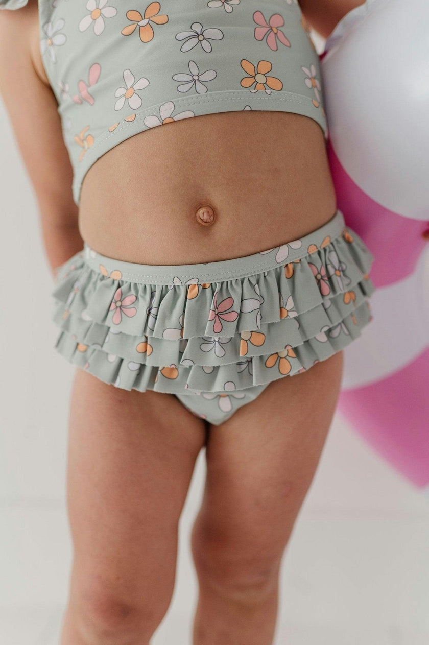 Girl's Two-Piece Ruffle Swimsuit
