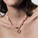 Pink Opal Knotted Gemstone Necklace