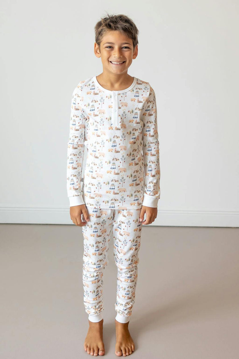 Savana Pima Cotton Kids Long Pajama Set