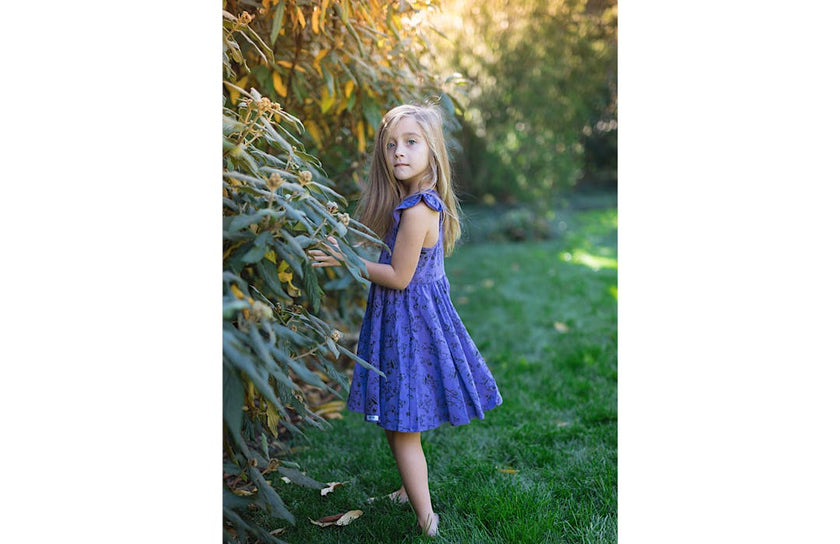 Racer Back Twirly Dress in Robots