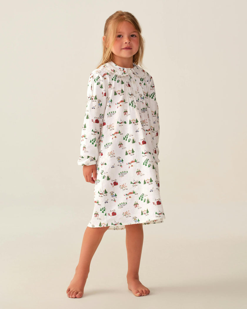 Girl's Twill Lola Nightgown in North Pole Chronicles