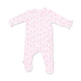 Ballet Shoes Ribbon Stripe - Kimono Ruffle Snap Footie