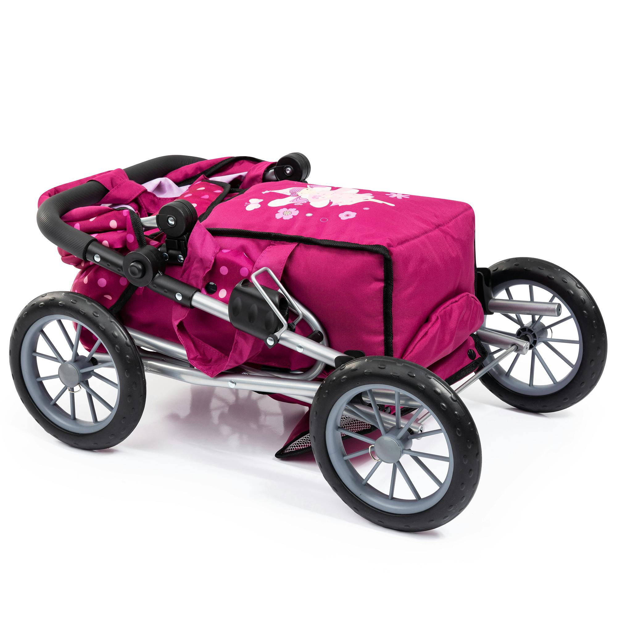 Bayer Design Dolls: Pram City Star - Bordeaux, White, Fairy