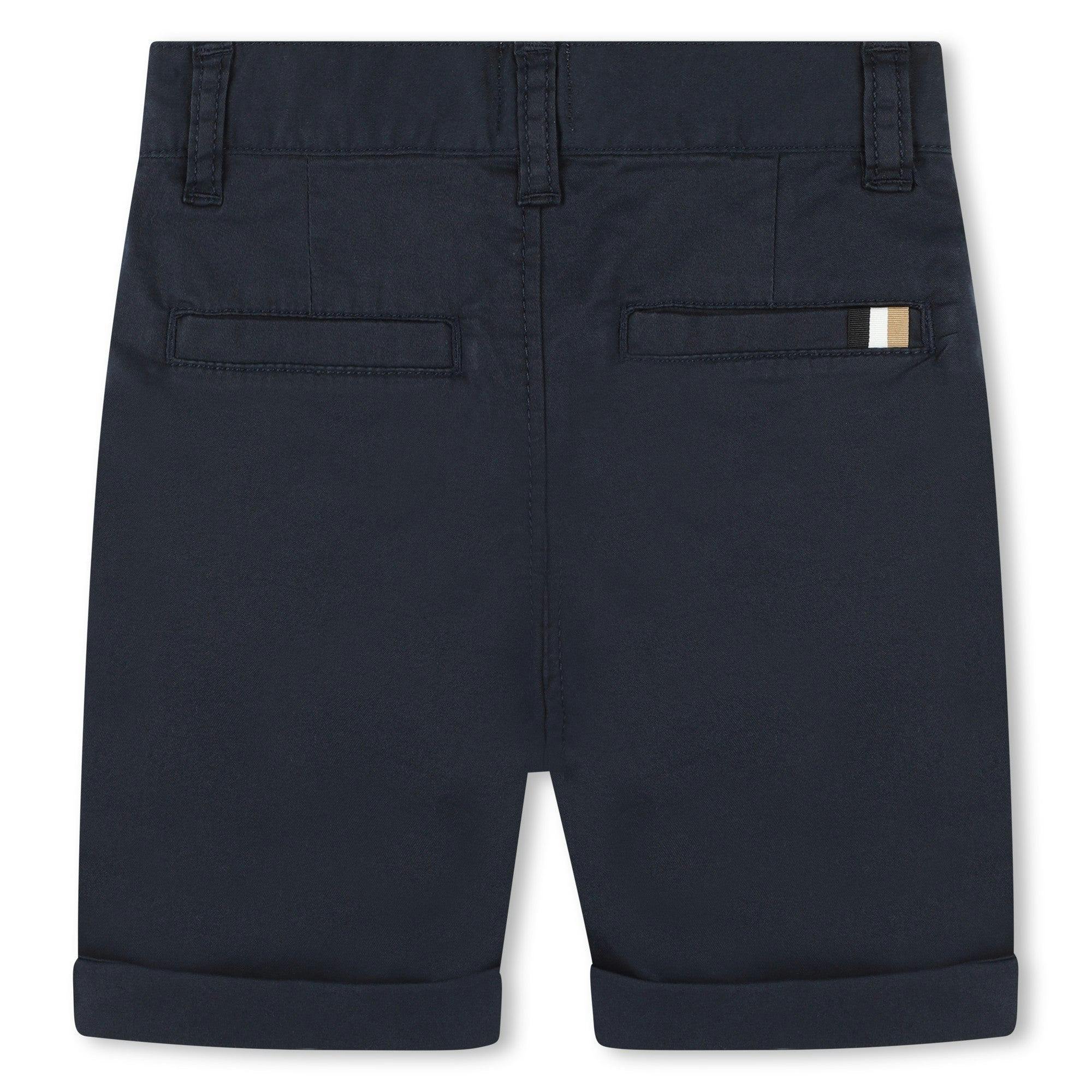Navy Plain Chino Shorts