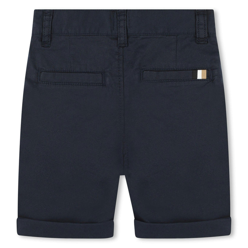 Navy Plain Chino Shorts