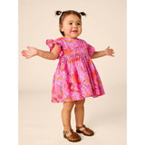 Ruffle Sleeve Baby Dress Set, Pink