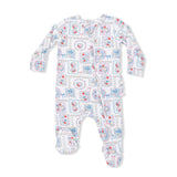 Julep's Floral Patchwork - 2 Way Ruffle Back Zipper Footie