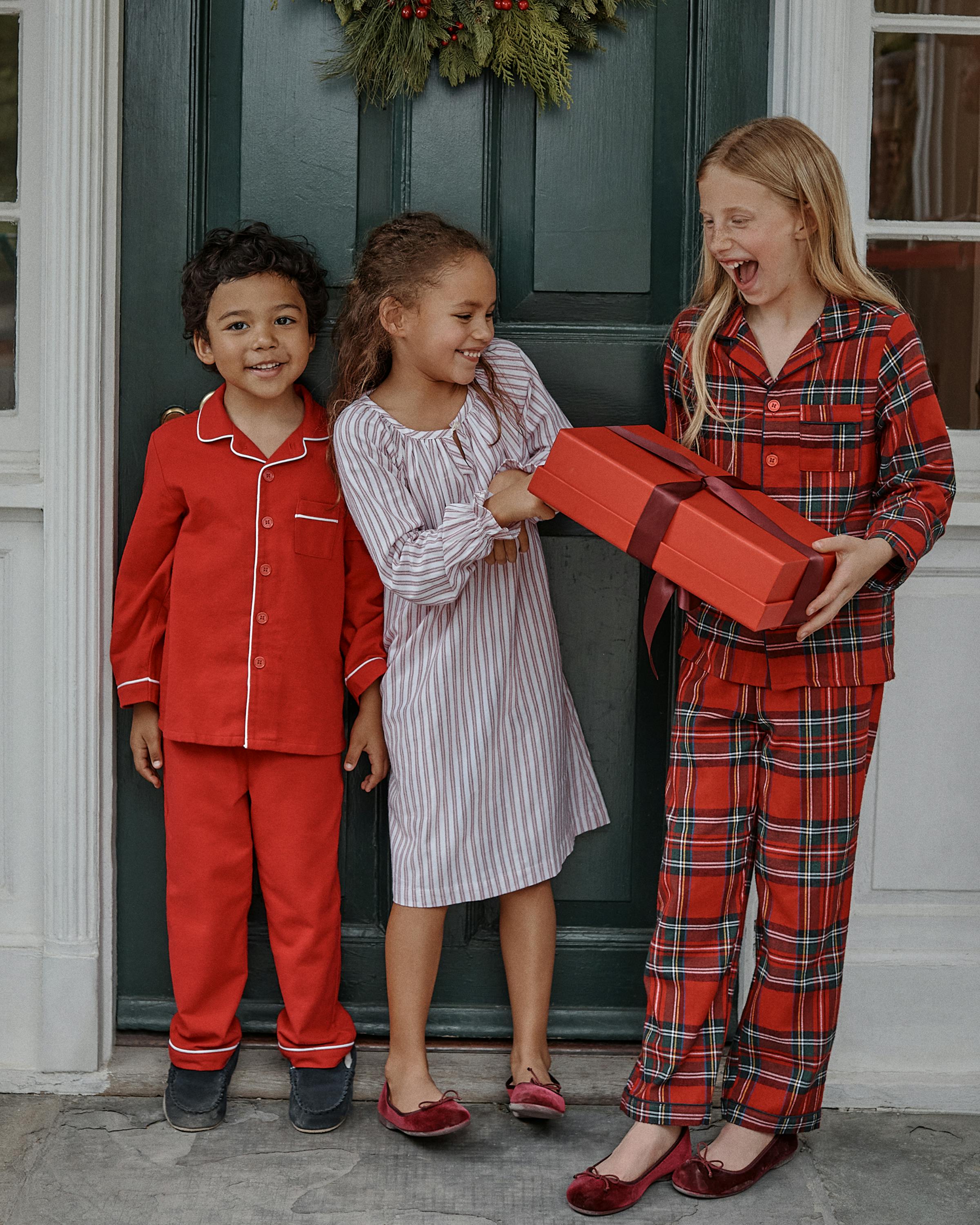 Kid's Brushed Twill Pajama Set in Imperial Tartan