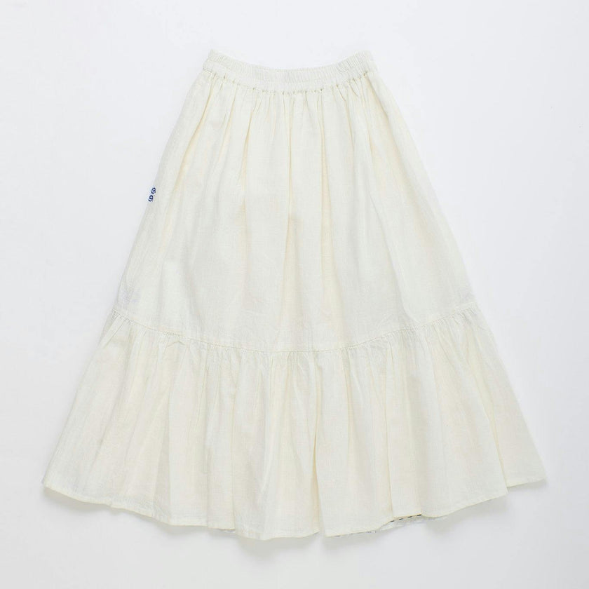 BARCOS EMBROIDERED SKIRT WHITE