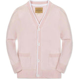 Organic Long Sleeve Tipped Cardigan Sweater, Pink