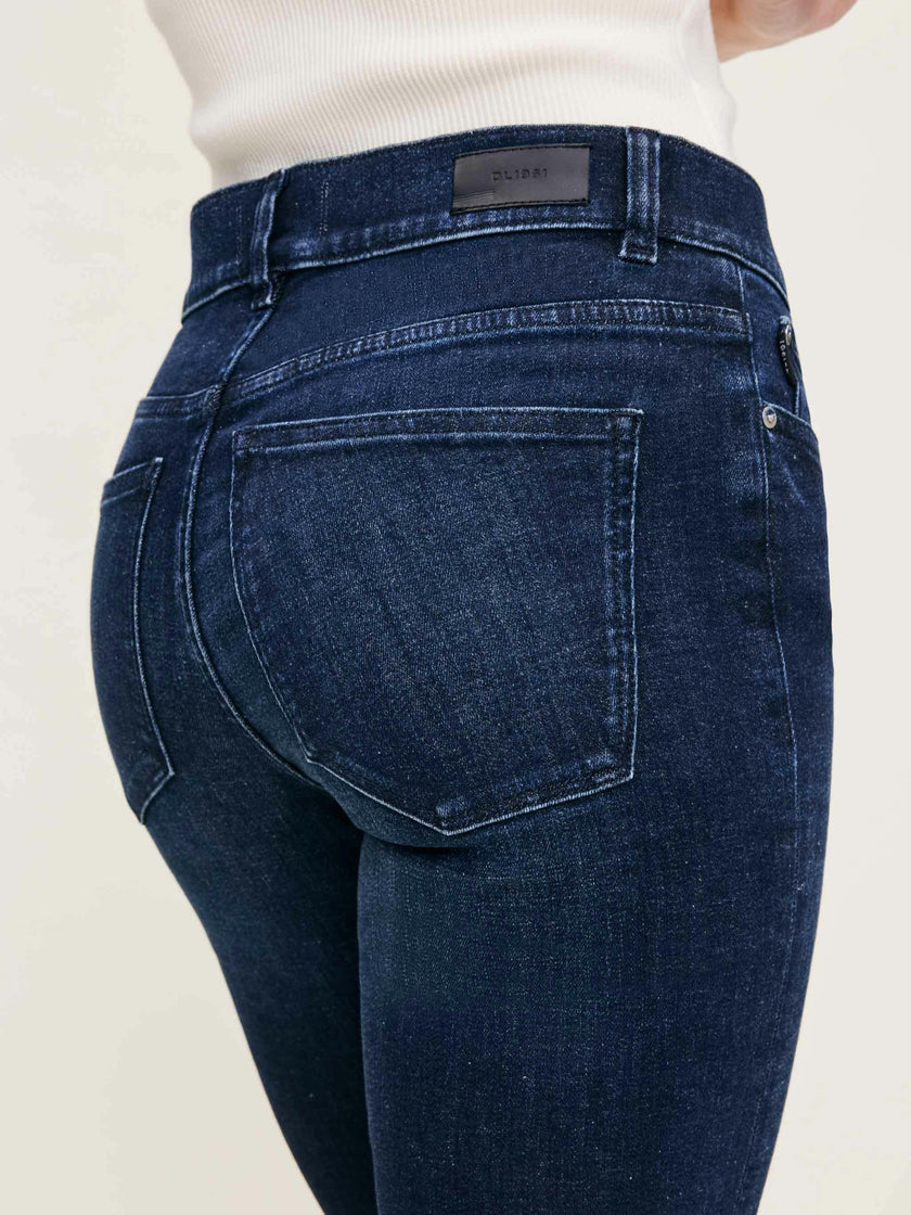 Halle Straight Petite High Rise Instasculpt™ 25.5" Jeans | Mediterranean