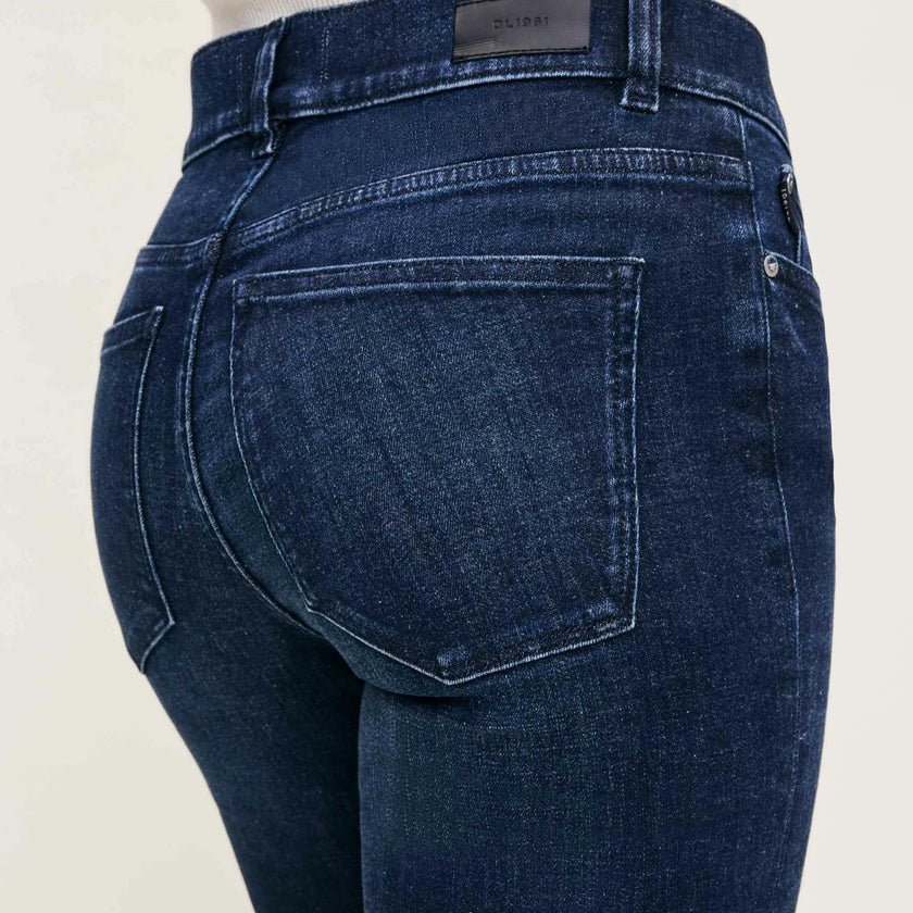 Halle Straight Petite High Rise Instasculpt™ 25.5" Jeans | Mediterranean