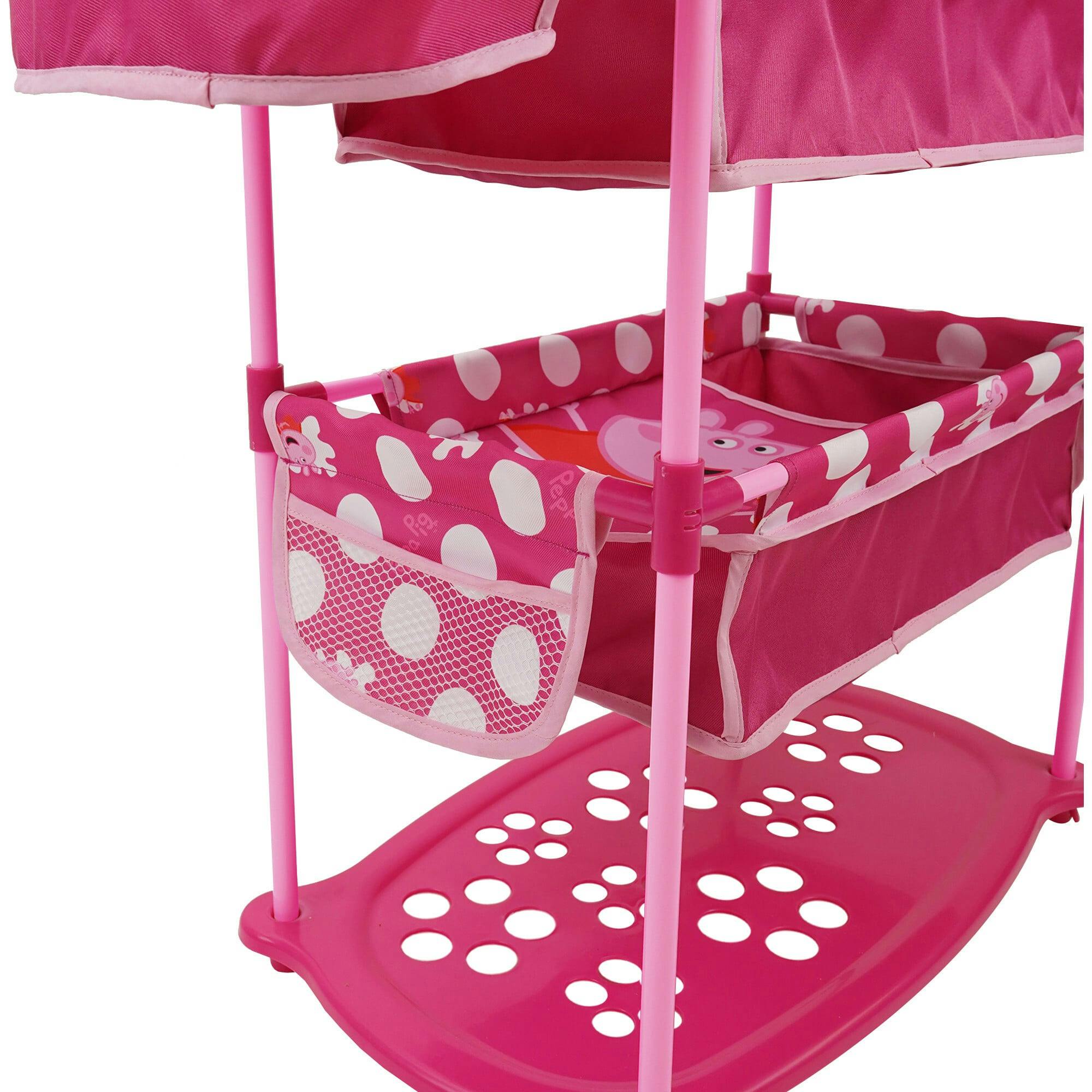 Peppa Doll Twin Care Station - Pink & White Dots