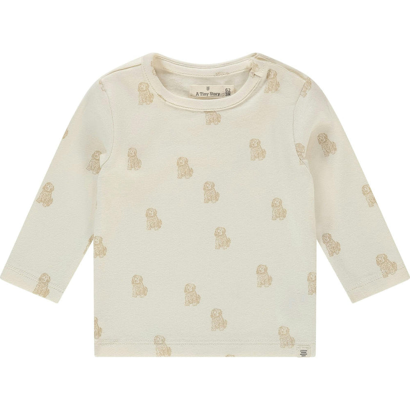 Allover Dog Print Long Sleeve