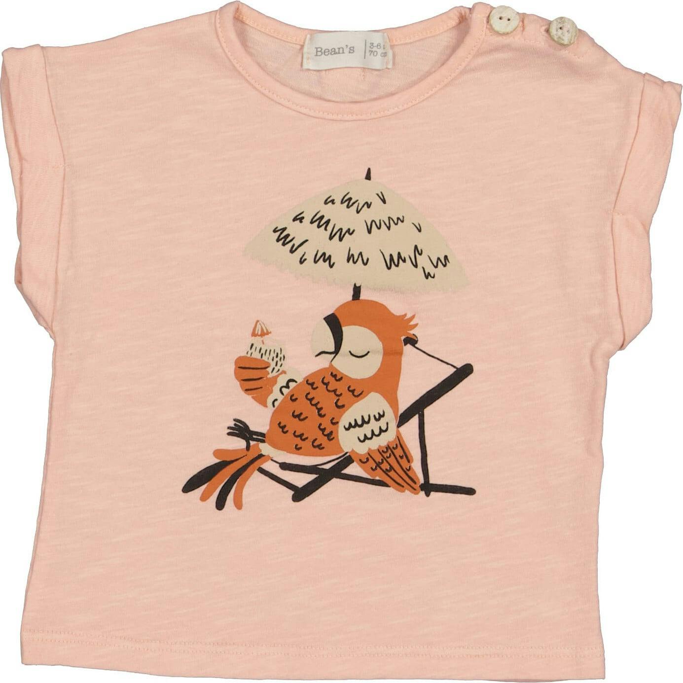 Lounging Print 2-Buttoned T-Shirt