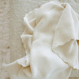 Cotton Knit Blanket, White
