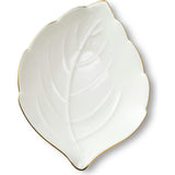 Leaf Dish With Gold Rim