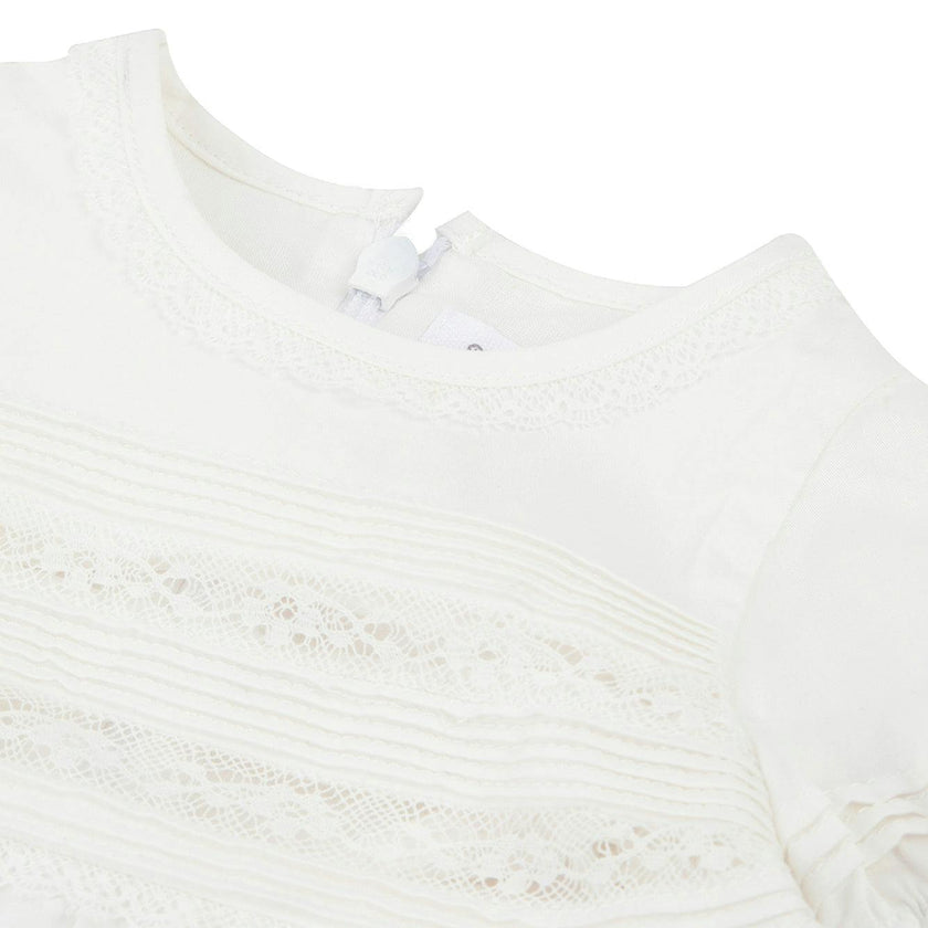 TARTINE ET CHOCOLAT Sweet Lace Romper - Nacre