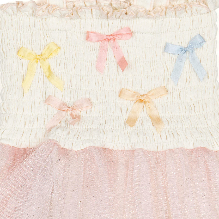 Bows Tutu - Ivory/Multicolor