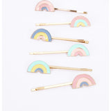 Enamel Rainbow Hair Slides