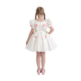 White Elarose Floral Embellished Dress