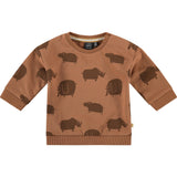 Monochromatic And Graphic Crew Neck Sweatshirt